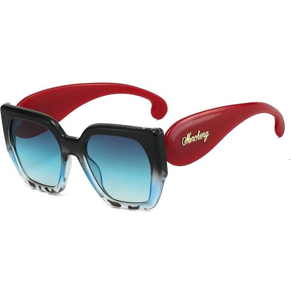 Nuevas Gafas De Sol Cuadradas Con Degradado De Leopardo Retro UV400 Marco Colorido De Lujo Para Mujeres Hombres Gafas VersáTiles Casuales As Picture-image