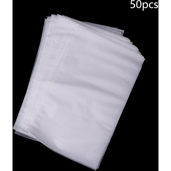 50 Szt. Woreczki Ochronne Na Winogrona, Ochrona OwocóW, Kontrola SzkodnikóW, Siatki Ogrodowe Przeciw Ptakom, Woreczki Siatkowe, Rolnicze, NarzęDzia Ogrodowe Do Drzew 24 X 38Cm Gray-image