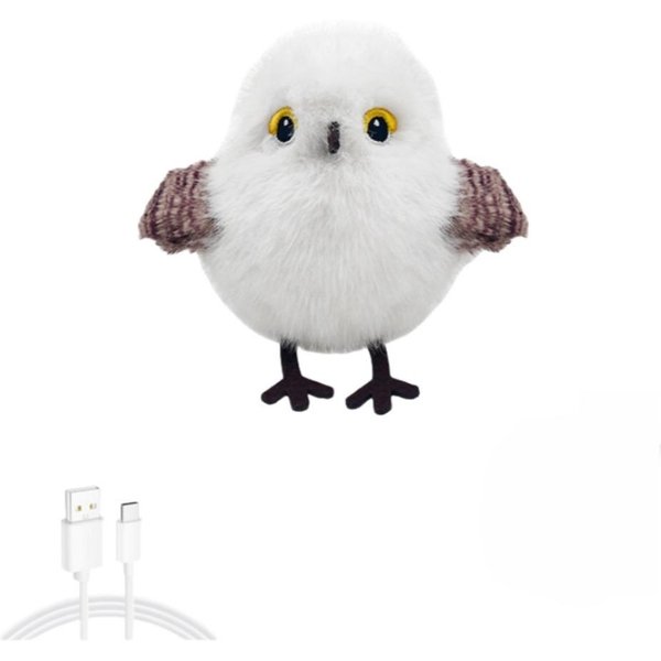 Juguete Para Gatos PáJaro Volador EléCtrico ActivacióN Por InduccióN Inteligente PáJaro Chirriante Interactivo Juguete Para Gatos Recargable Chirrido VíVido-image