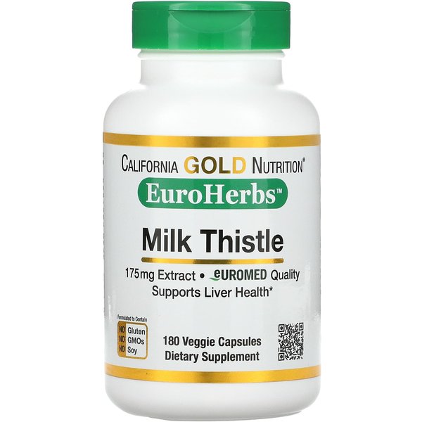 California Gold Nutrition, Euroherbs, Extracto De Cardo Mariano, Calidad Euromed, 175 Mg, 180 CáPsulas Vegetales-image