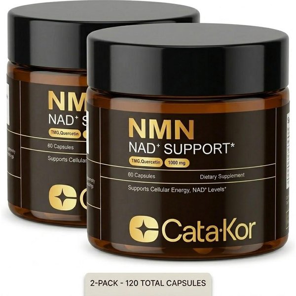Suplemento Cata-Kor Nmn - 1000 Mg, Apoya La EnergíA Celular Y Los Niveles De Nad+ - Suplemento DietéTico De Vitaminas Cuidado De La Salud 2 Box-image
