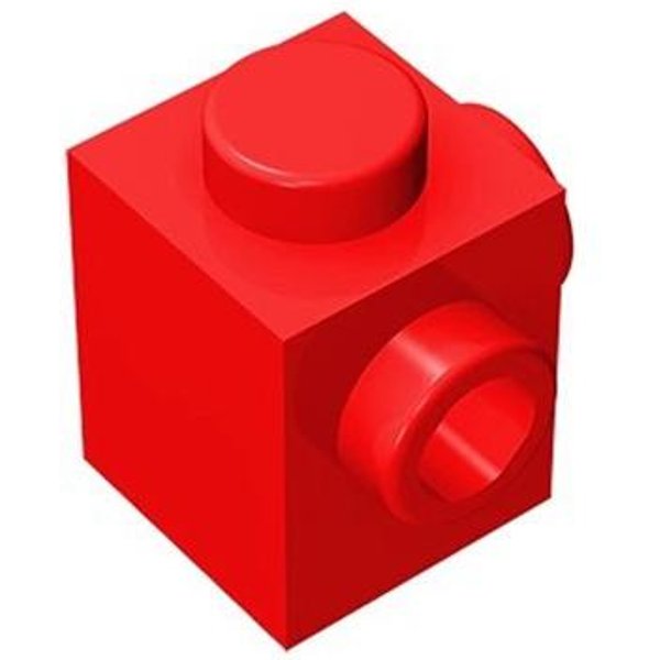 10 Sztuk 26604 Zmodyfikowany 1X1 W Tym Wypustki Po 2 Stronach Klocek Moja WłAsna Kreacja PasująCy W Tym CegłA DO-IT-YOURSELF Zabawka Dla Dzieci Montaż 10PCS Red-image