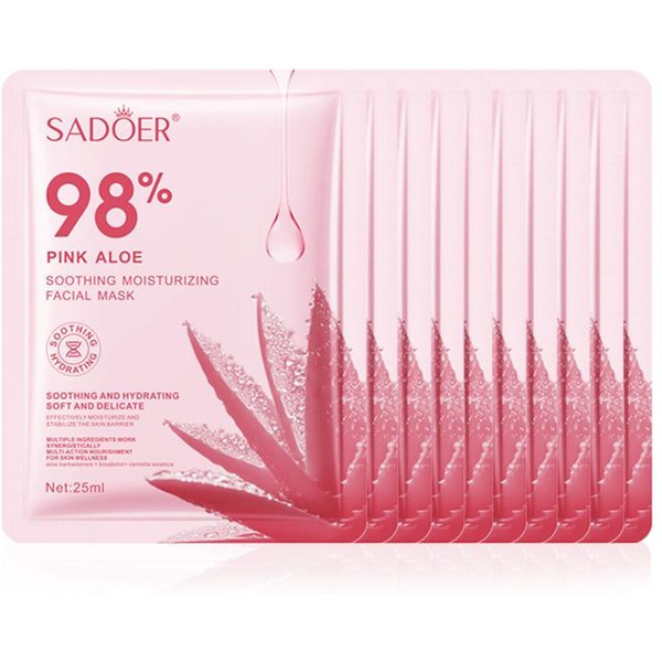 Saoder RóżOwy Aloes NawilżAjąCe Maseczki Do Twarzy Przeciwstarzeniowe NawilżAjąCe OdżYwcze Przeciwzmarszczkowe Maseczki W PłAtkach Produkt Do PielęGnacji SkóRy-image