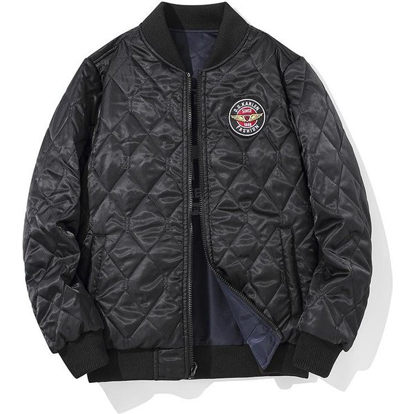 Chaqueta Bomber De AlgodóN Reversible De Gran TamañO, Moderna Y De Moda, Abrigo De AlgodóN Grueso De Terciopelo 7XL-image