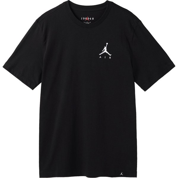 Jordan Jumpman Solid Logo Crew Neck Camiseta De Manga Corta Hombres Tops Negro AH5297-010 M Black-image