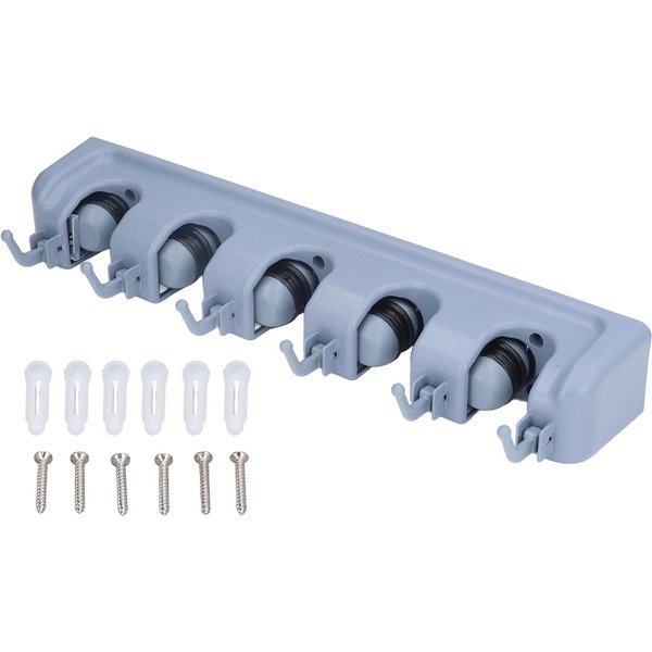 Soporte Para Fregona Escoba Multifuncional Ahorrador De Espacio Estante De Pared Para Escoba Para Cocina BañO JardíN-image