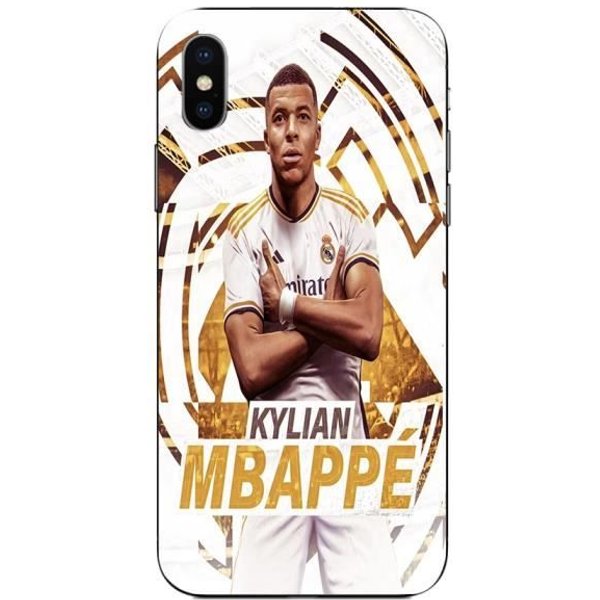 Coque Maniacase Pour Iphone XS Max Kylian Mbappe Real Madrid Wallpaper Celebration-image