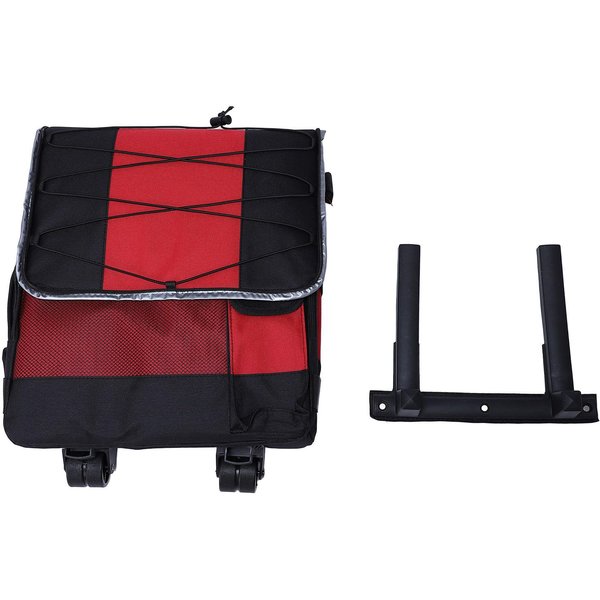 Nevera RíGida Con Ruedas 43L Gran Capacidad Impermeable Plegable Caja Aislada Con Ruedas Para Camping Picnic Rojo-image