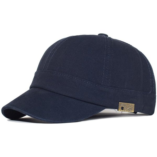 Czapka Z Daszkiem Z KróTkim Rondem BawełNiana Czapka Z Daszkiem MężCzyźNi Kobiety MięKka Czapka W Stylu Vintage Tata Regulowane Czapki Niskoprofilowe W Stylu Trucker Adjustable 56-60 Cm Black-image