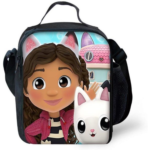 Linda Casa De MuñEcas De Dibujos Animados De Gabby Mochila Escolar Infantil Con Bolsas Para El Almuerzo, Estuches, Bolsas Escolares Para NiñOs NiñAs Mejor Regalo-image