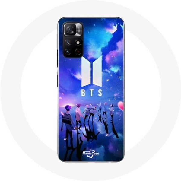 Funda - Bangtan Sonyeondan - Xiaomi Redmi Note 11S 5G - Flexible - Blanco - Logotipo Fanart BTS-image