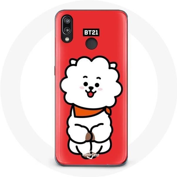 Funda Para Huawei P20 Lite BTS Bangtan Boys BT21 RJ De Jin Fondo Rojo-image