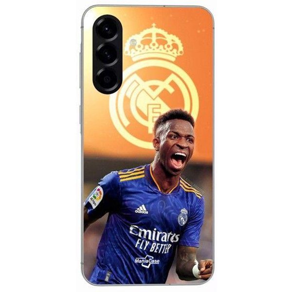 Etui - Maniacase - Samsung Galaxy A56 - Silikon - Elastyczne - Real Madryt Niebiesko-żółTa Tapeta-image