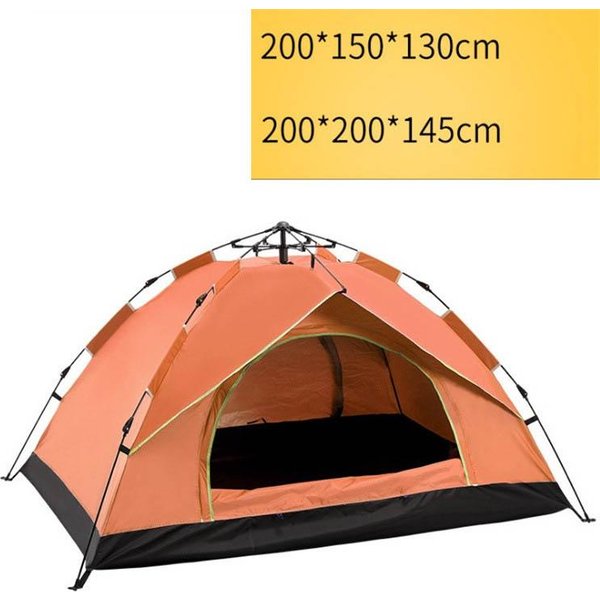 3-4 Osoby W PełNi Odkryty Automatyczny Szybki Otwierany Namiot Wodoodporny Namiot Camping Family Outdoor Lekki Namiot BłYskawicznej Konfiguracji 200*150*130CM-image