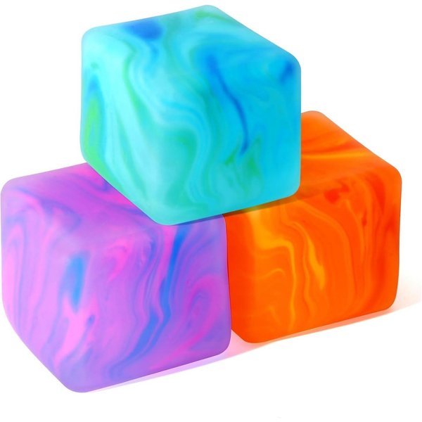 Kostka Antystresowa Squishy Zabawki Fidget Kwadrat Do śCiskania Dla Dzieci DorosłYch Cukier SłOdowy Powoli PodnosząCa Się Zabawka Sensoryczna Dla LęKu Ulgę W Stresie Adhd Blue-image