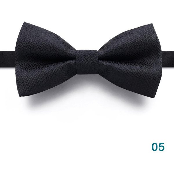 1 Pajarita Para Hombre, Pajarita De Boda, Corbata Negra, Lazo Ajustable, CláSica, De Mariposa, Para Adultos, Doble Corbata, Regalo De Negocios. Black-image