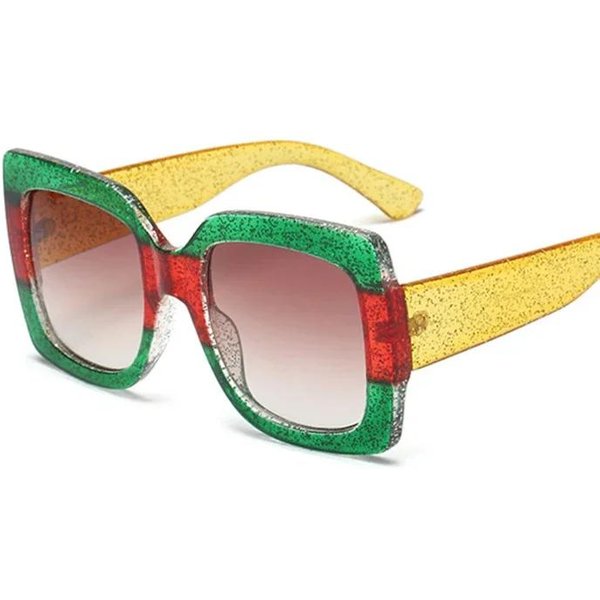 Gafas De Sol Cuadradas UV400 Mujer DiseñAdor Lentes Transparentes Gafas De Sol Femeninas Tres Colores Montura Grande Fiesta Gafas Oculos-image
