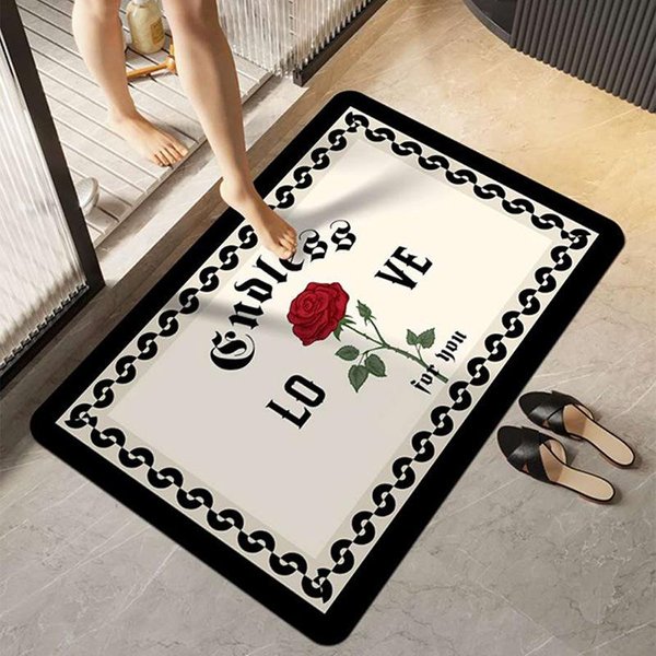 Alfombrilla De BañO De Lodo De Diatomeas, Felpudo Para Puerta De Inodoro, Absorbente, Secado RáPido, Antideslizante, Alfombrilla Para Suelo De Inodoro, Cocina, Alfombra, Alfombrilla Suave 50×80Cm-image