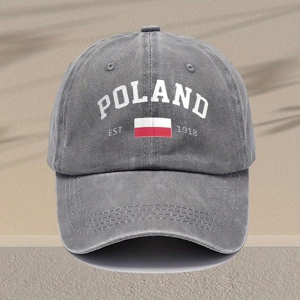 Vintage Czapka Z Daszkiem Czarna Regulowana OddychająCa Unisex Vintage Spierana Czapka Z Daszkiem Lekka Codzienna Czapka Taty One Size Gray-image