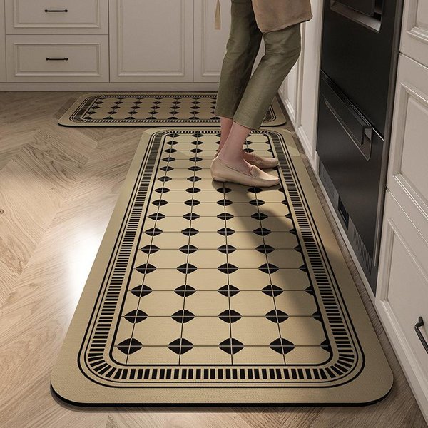Alfombrilla De Barro De Diatomeas Especial Para Cocina, Moderna Y Sencilla, Antideslizante, Retro, FáCil De Limpiar, Absorbente 40*120Cm-image