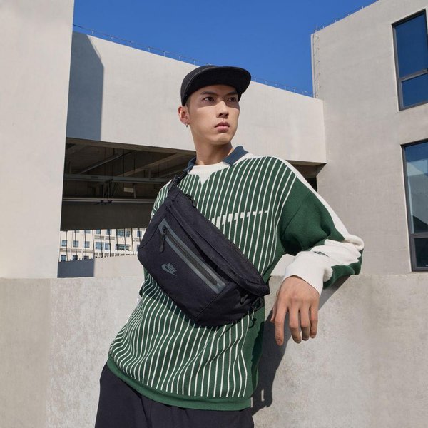 Bolso De Hombro De Tela Nike, Bolso Cruzado, RiñOnera Regular Unisex Bla Onesize-image