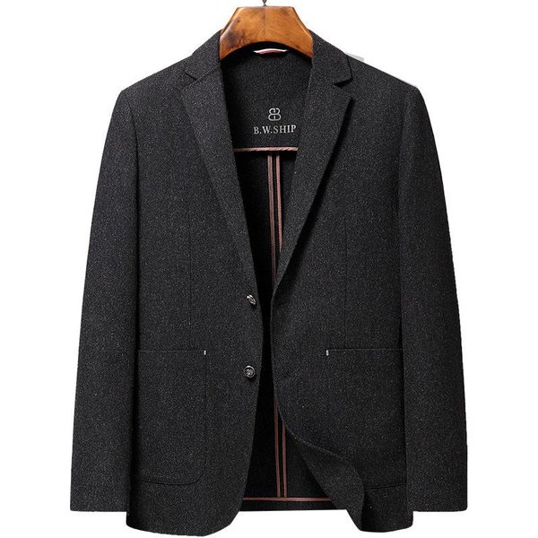 Traje De OtoñO E Invierno Para Hombre, Nuevo Estilo, Chaqueta Informal De Lana Sin Forro Para Hombre 4XL-image