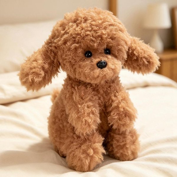 26/32Cm Perro Oso De Peluche Relleno Juguete De Felpa Blanco MarróN Tan Animal De Peluche De SimulacióN MuñEco CompañEro Peluche Regalo 26Cm-image