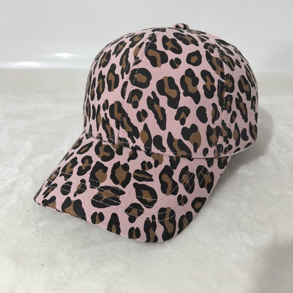 Gorra De BéIsbol Estampado De Leopardo Moda Casual Sombreros Para El Sol Ajustable Unisex Gorra Deportiva Para Mujeres Hombres Adjustable Gray-image