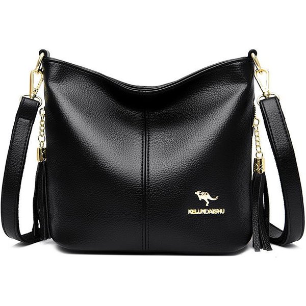 Bolso De Mujer Estilo Coreano Bolso De Mano De Cuero Informal Bolso De Hombro Bolso Cruzado Gray-image