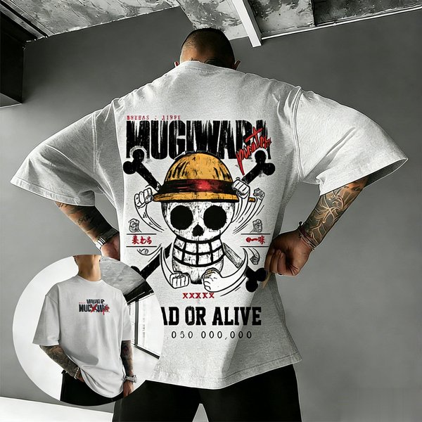 Camiseta Anime Calavera Luffy One Piece Para Hombre Y Mujer Streetwear AlgodóN Manga Corta Camiseta GráFica Estampada Verano 2026 Tops Casuales Oversize M White-image