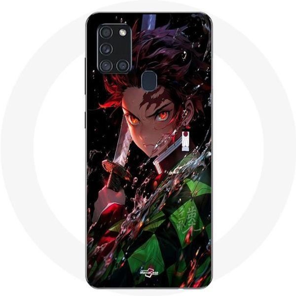 Funda Maniacase Para Samsung Galaxy A21S Demon Slayer Tanjiro Kamado Enfadado Manga Anime-image