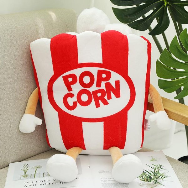 Lindo Dibujo Animado Peluche De Comida RáPida Peluche Relleno Hamburguesa Papas Fritas Pizza Palomitas MuñEco Suave Almohada Juguetes Para NiñOs Regalo De CumpleañOs Navidad Big Size-image