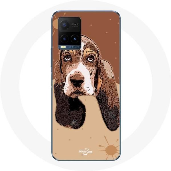 Funda Para Vivo Y21S 2021 / Y21 2021 Basset Hound Cara De Perro-image