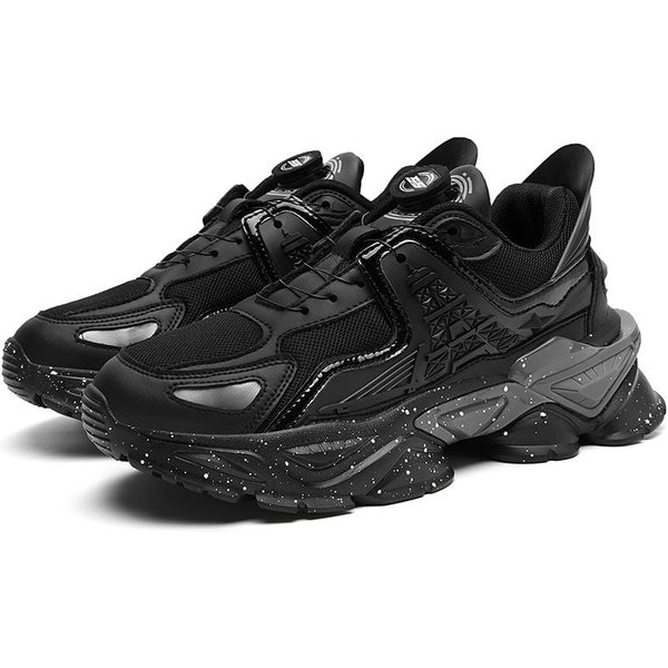 MęSkie Buty ZwięKszająCe Wzrost Na Grubej Podeszwie, Buty Do Chodzenia, Modne Buty Sportowe Na Grubej Podeszwie, Buty Codzienne 45 Czarny-image