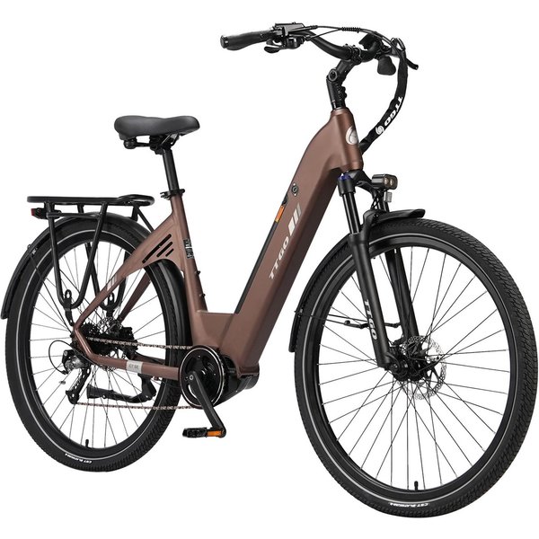 Ttgo C7SE Elektryczny Rower 36V 18Ah Wyjmowana Bateria Litowo-Jonowa PręDkość 25 Km/H ZasięG 140 Km Maksymalna NośNość 125 Kg BrąZowy-image