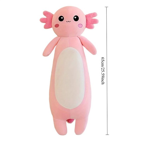 Urocza DużA Pluszowa Lalka Axolotl RóżOwy Salamander Poduszka Pluszowa Zabawka Pluszowe ZwierząTko Lalka Prezent Na Walentynki WystróJ Domu-image