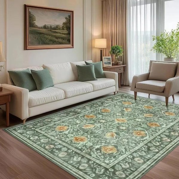Dywan Do Salonu DużY RóżOwy Dywan Do Sypialni Mata PodłOgowa Przy łóżKu Dywan Z Kwiatami Wiosennymi Dywan W Stylu Pastoralnym Dywan Do Dekoracji Domu 80X120Cm-image