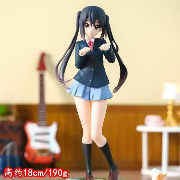 ¡K-On! Figuras Nakano Azusa Figura De Anime PVC GK Estatua Modelo DecoracióN De Escritorio HabitacióN MuñEca Adorno Lindo ColeccióN Juguetes Regalos Personalizados Black-image