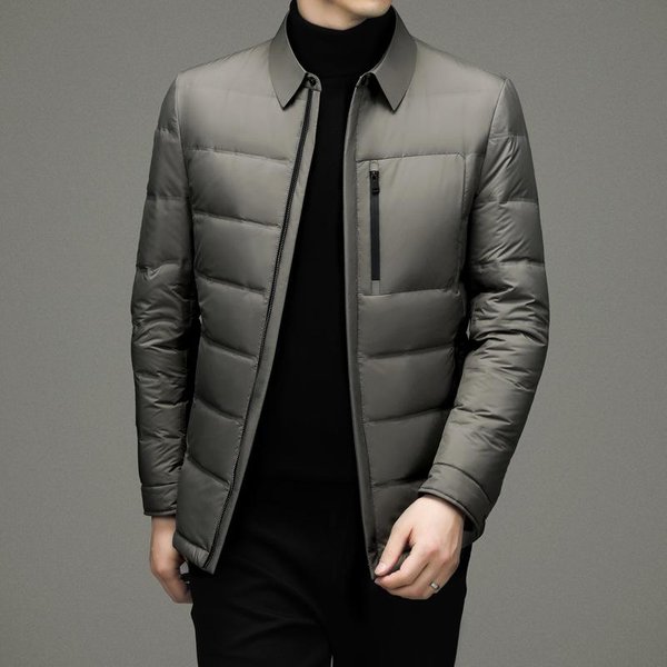 Nueva Chaqueta De PlumóN De Ganso Para Hombre De Negocios De OtoñO E Invierno, Chaqueta De PlumóN De Ganso Con Solapa Simple, Chaqueta De PlumóN De Ganso CáLida 4XL-image