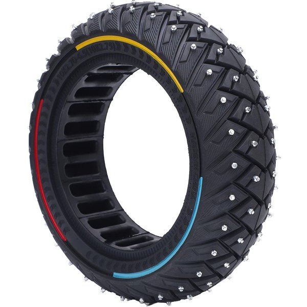 10X2.70 6.5 (10X2.75) NeumáTico Para Patinete EléCtrico Con Tornillos Antideslizantes LíNea Tricolor Goma De Panal AbsorcióN De Impactos-image