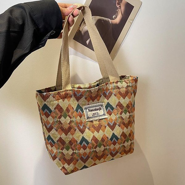 Bolso De Mano Niche Samiya Para Mujer, Nuevo Y Moderno Bolso De Lona De Gran Capacidad, Bandolera De Un Solo Hombro Para Desplazamientos Diarios. Brown-image