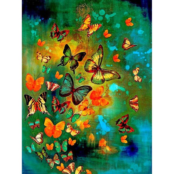 Pintura De Diamante Animal Mariposas 3D Punto De Cruz Bordado De Diamantes Mosaico Diamantes 20X30CM-image