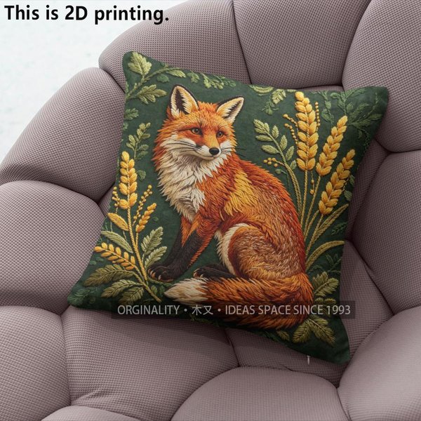 Vintage Haft Lis Dekoracyjne Poszewki Na Poduszki Dekoracyjne WzóR Poszewki Na Poduszkę Odpowiednie Do Sofy Sypialni Samochodu Pokrowiec Na Poduszkę 50X50Cm Gray-image