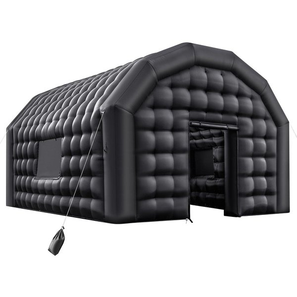 Nadmuchiwany Klub Nocny, 5,4 X 5 X 4,2 M Nadmuchiwany Namiot Imprezowy Z Dmuchawą 680W I Workami Piaskowymi, Wentylowany Nadmuchiwany Klub Nocny Z 2 Okienkami, Dom Kostka Powietrzna-image