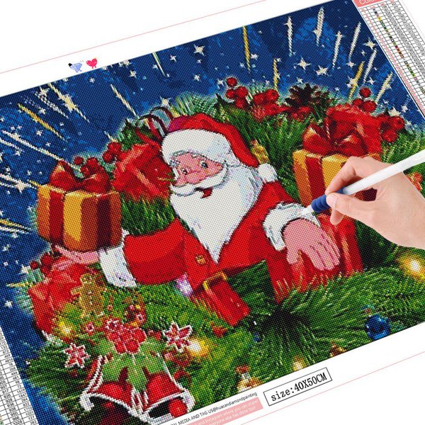 Pintura Diamante 5D Novedades Papá Noel ArtesaníA Bordado Diamante Venta Dibujo Animado DecoracióN Hogar Full Square 20X30CM-image