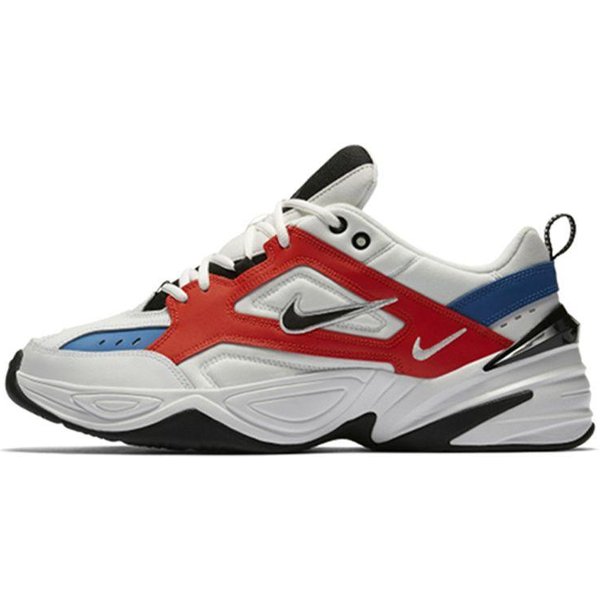 Nike M2K Tekno Summit White Sneakers Unisex Czarne-Team-Orange AV4789-100 41 White-image