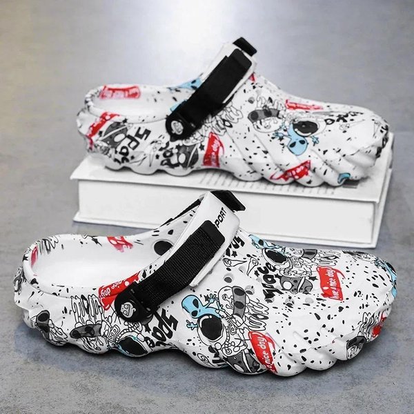 Modne MęSkie Kapcie Wygodne SandałY PlażOwe AntypośLizgowe Klapki Ogrodowe Buty Szefa Kuchni Letnie Buty Codzienne Buty PielęGniarki/Lekarza Klapki 42 Gray-image