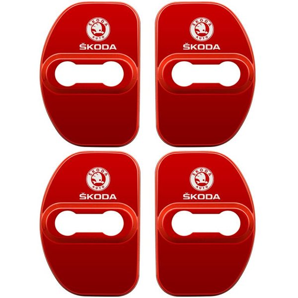Akcesoria Samochodowe OsłOny ZamkóW Drzwi Samochodowych Etui Do Skoda Octavia Kamiq Kodiaq Superb Rapid Karoq Fabia Yeti Dekoracyjne Naklejki Samochodowe-image