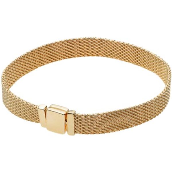 Pulsera Pandora Original De Lujo Plata De Ley 100 % 925 Para Mujer Cadena De Serpiente Brazalete Charm AutéNtico Alta Calidad JoyeríA DIY 21Cm-image