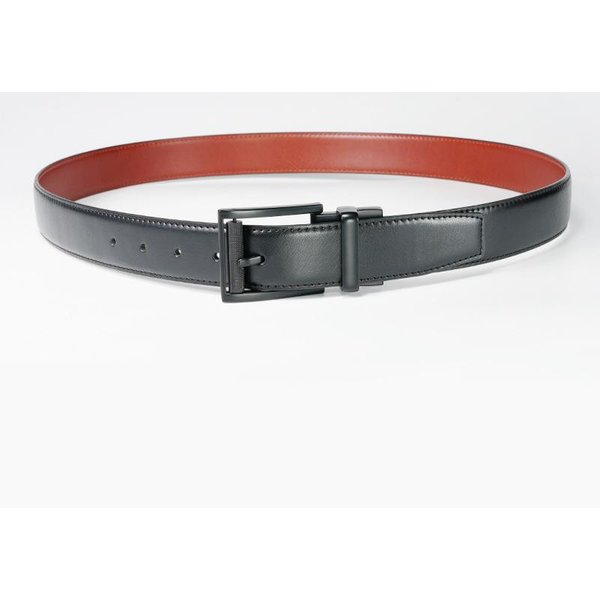 CinturóN De Hombre Hebilla De Pin Rotatoria CinturóN De Piel De Vaca Para Personas De Mediana Edad Y JóVenes CinturóN VersáTil 130Cm Gray-image